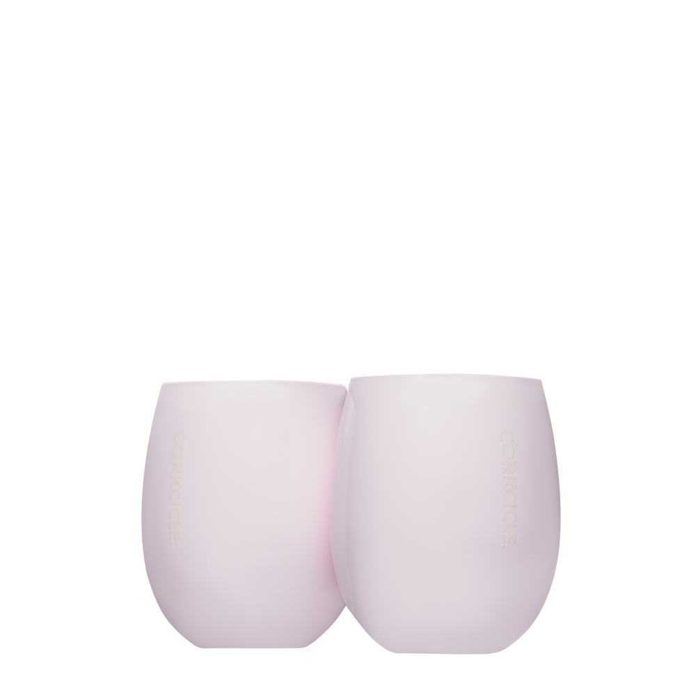 Sommelier Stemless Set (2) - Easy Cup N2 - 10oz / Gloss Pink