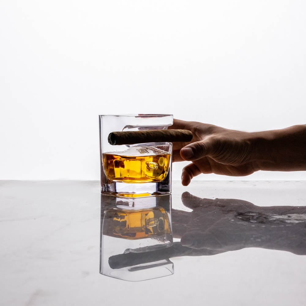 Whiskey Wedge + Cigar Glass Bundle - Clean Whiskey Z6