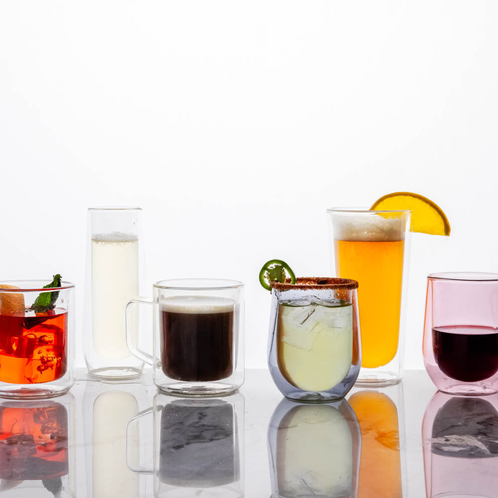 Stemless Flute Glass Set (2) - Smooth Choice O5